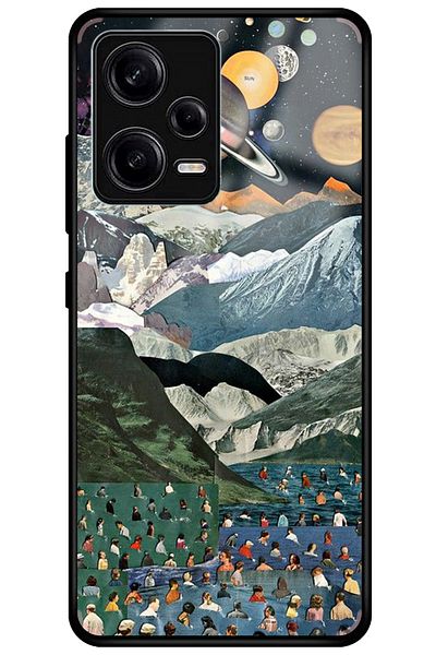 WANNA PROTECT حافظة هاتف Xiaomi Redmi Note 12 Pro 5G لامعة بنمط مجمعة ممتازة مع حماية للكاميرا