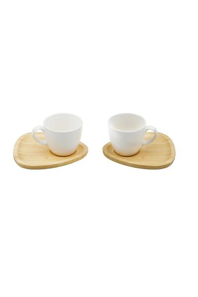 BAMBUMDAN Cello 2-Person Coffee Cup Set with Triangle Base B4243