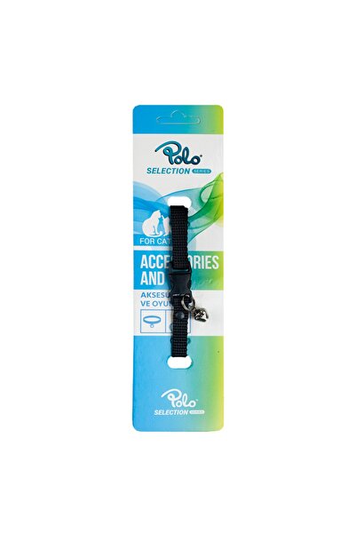 Polo طوق قطة مع جرس أسود