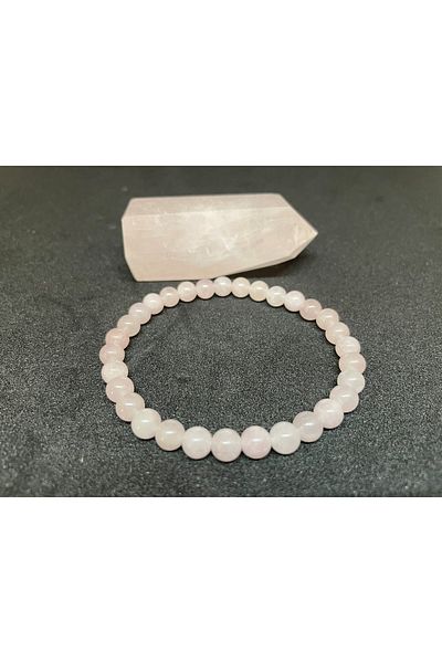 bedahşan Natural Stone Pink Quartz Bracelet 6mm