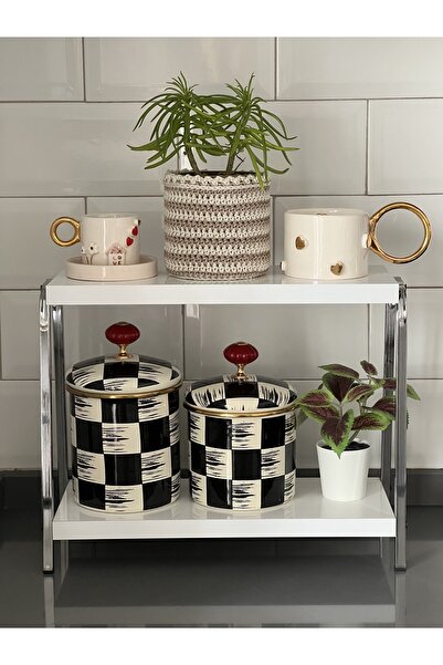 Kafe ss Sweet Smile Mutfak Raf Krom Beyaz Tezgah Üstü Raf Kahve Köşesi Raf Banyo Raf Baharatlık