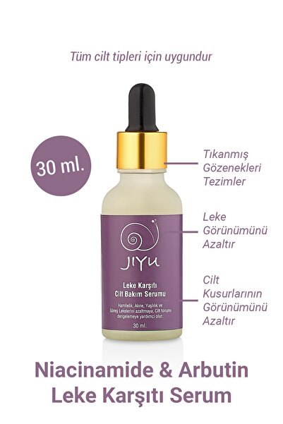 JIYU Arbutin ve Niacinamide İçeren Leke Karşıtı Serum 30 ml – Cilt Aydınlatıcı Bakım Serumu