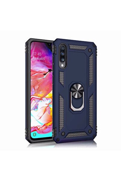 Rivor Samsung Galaxy A70 Uyumlu Kılıf Military Armour Yüzüklü Standlı Koruyuc...