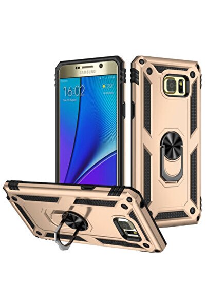 Rivor Samsung Galaxy Note 5 Uyumlu Kılıf Military Armour Yüzüklü Standlı Koru...