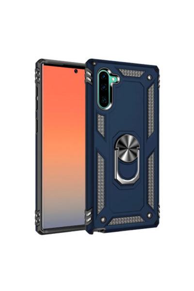 Rivor Samsung Galaxy Note 10 Uyumlu Kılıf Military Armour Yüzüklü Standlı Kor...