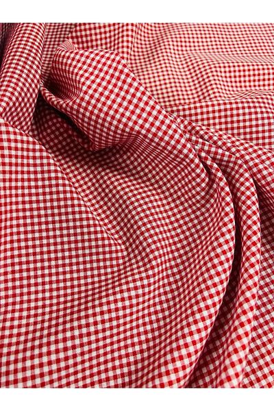 Pötikare Red Little Patterned Zefir Fabric