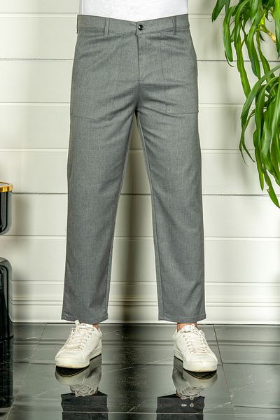 MODAMESTO Men's Smoked Wide Cut Trousers