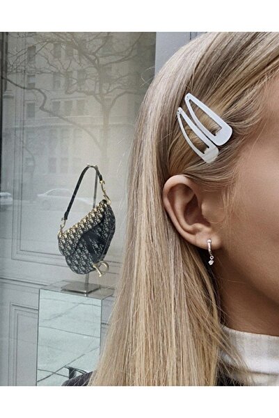 Be Best Kadın Beyaz 2'li Çıt Çıt Toka Cd252