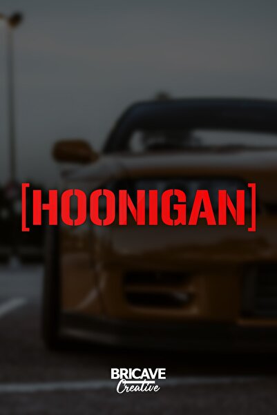 Bricave Hoonigan Logo Jdm Car-motorcycle Sticker 28x6cm