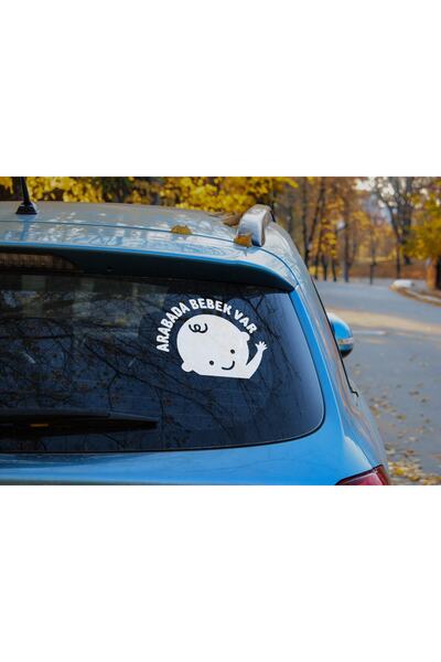 Bricave Arabada Bebek Var Araba Cam Sticker 28x22cm