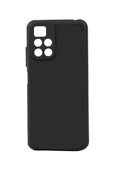 piblue غلاف هاتف Xiaomi Redmi 10 2022 غطاء سيليكون مرن أسود اللون
