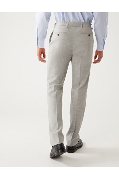 Marks & Spencer Tailored Fit Italian Linen Miracle™ Pantolon