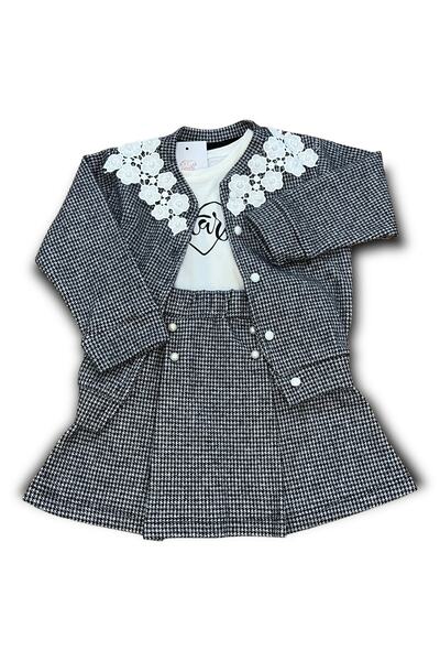 cloudkidclub Çiçekli Incili Ceket-etek Super Star Kız Takım 1-5yaş