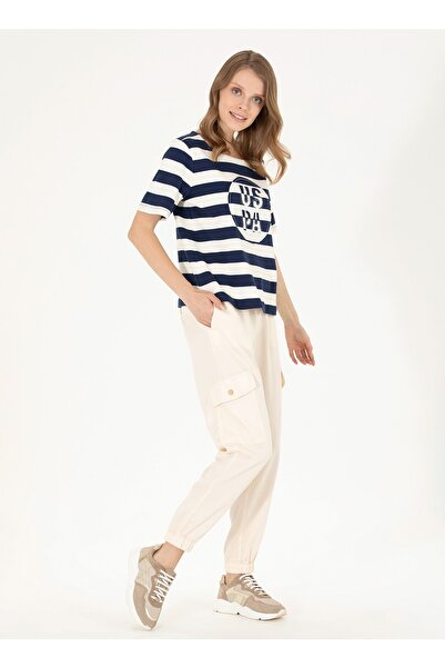 U.S. Polo Assn. Tie Waist Standard Beige Women's Trousers Dello