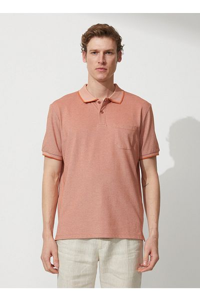 ALTINYILDIZ CLASSICS Polo Neck Tile Melange Men's T-Shirt 4A 9000000004