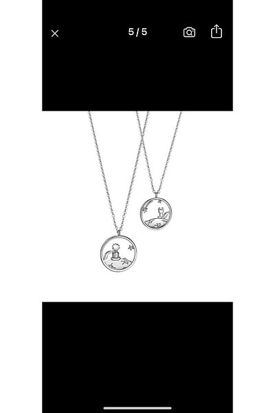 Köstebek Best Friends Little Prince And Fox Necklace - 2-Piece Necklace