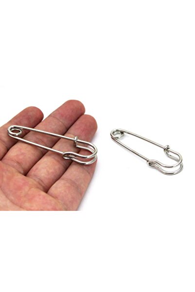 yfhobi 30 Adet - 6 Cm Iskoç Iğnesi, Nikel Renk, Çengelli Iğne