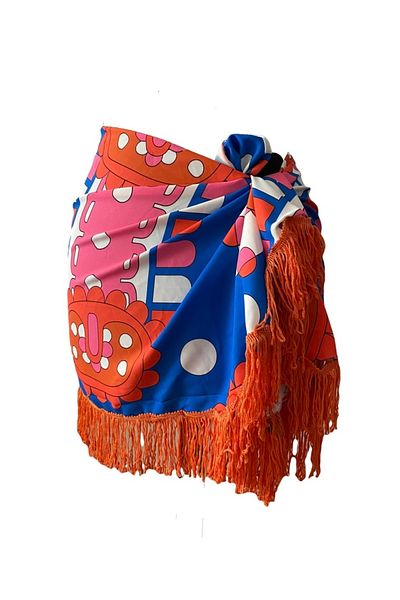 quella atelier Tasseled Patterned Pareo