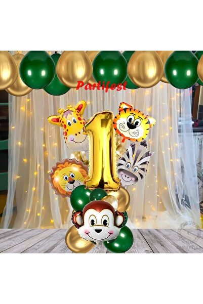 Parti Station Safari Hayvanlar Yaş Balon Set Safari Konsept Helyum Balon Set ...