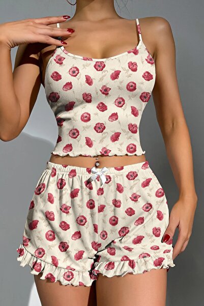 PEMBİŞ HOMEWEAR Σετ σορτς Bonjour Flower 17