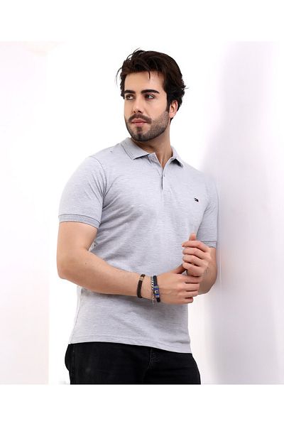 Everest Men's Cotton & Lycra Polo Neck Short Sleeve Knitwear Banded T-Shirt
