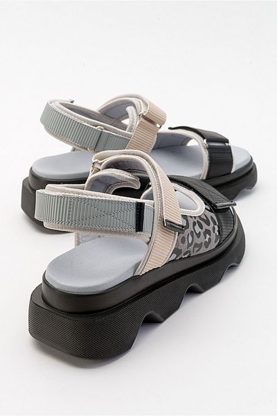 LuviShoes Sandale de damă cu model Tedy negru gri