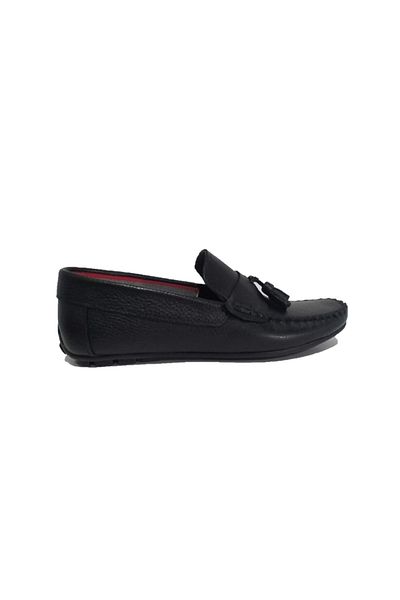 Çobanoğlu 1114 Shoes Corcik Black Inside and Outside Genuine Leather Casual Classic Men's Shoes