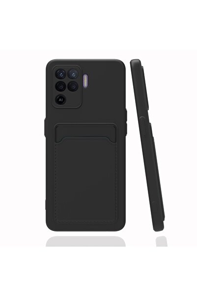 Fibaks Oppo Reno 5 Lite Kılıf Kamera Korumalı Kartlıklı Cüzdanlı Kırmızı Tuşl...