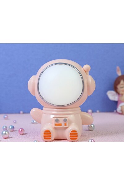 hediyeconcepti Karikatür Spaceman Gece Işıkları Usb Şarj Edilebilir Lambalar Çocuklar Için Bebek Masa Lambası