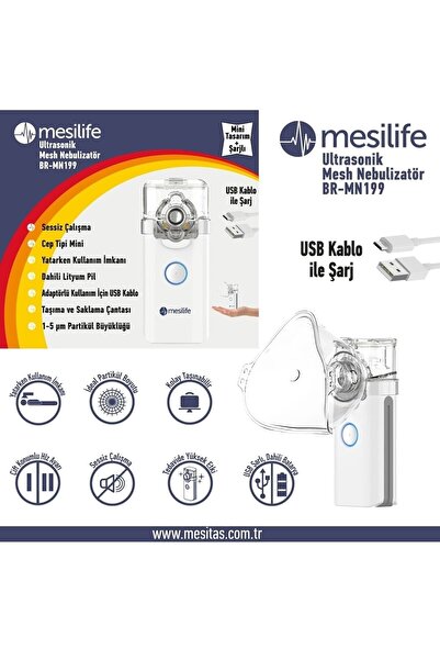 Mesilife Nebulizatör Mesh Taşınabilir Sarjlı--