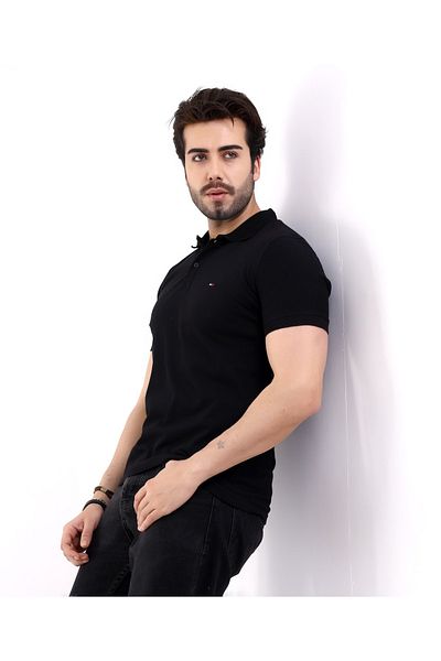 Everest Men's Cotton & Lycra Polo Neck Short Sleeve Knitwear Banded T-Shirt