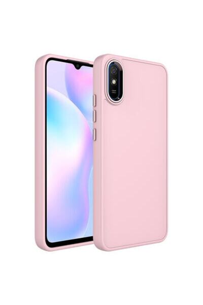Rivor Xiaomi Redmi 9a Kılıf Metal Çerçeve Hassas Butonlu Renkli Içi Kadife La...