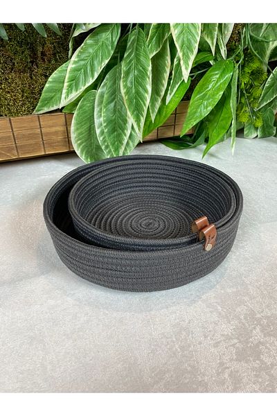 MaVaux Decorative Wicker Basket Set of 2 - Organizer
