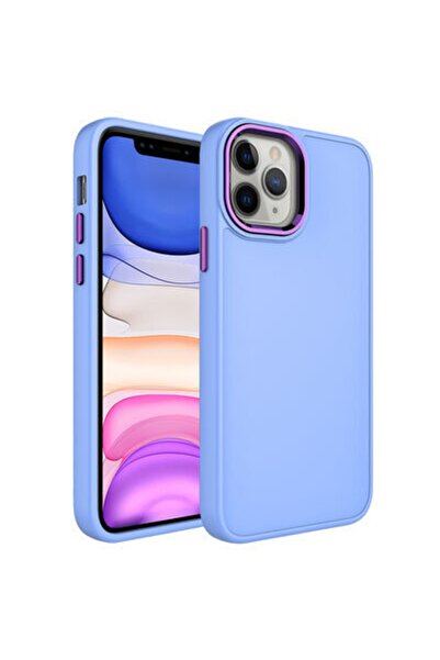 Rivor Apple Iphone 12 Pro Max Kılıf Metal Çerçeve Hassas Butonlu Renkli Içi K...