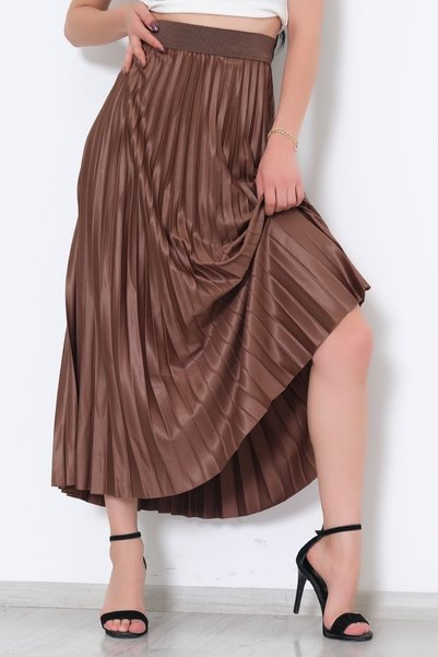 Generic Brand Brown Pleated Skirt - 9819.1621