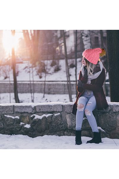 Ororabutik Ανοιχτό ροζ Fox Furry Beanie