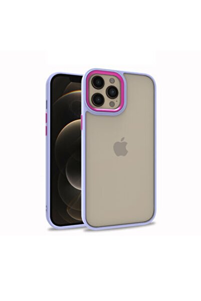 Rivor Apple Iphone 12 Pro Max Kılıf Kamera Çıkıntılı Arkası Şeffaf Köşeleri P...