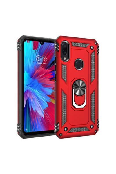 Rivor Xiaomi Redmi Note 7 Uyumlu Kılıf Military Armour Yüzüklü Standlı Koruyu...