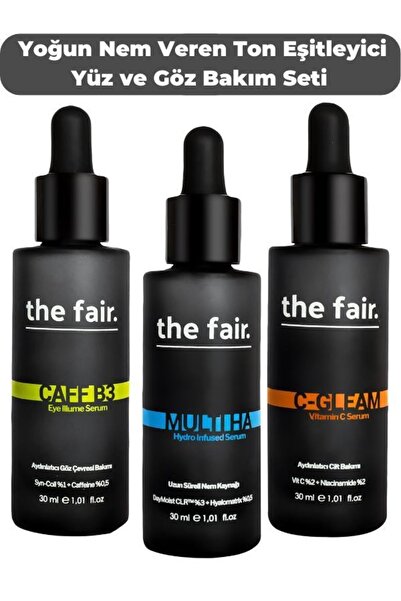 the fair. . Yoğun Nem Veren & Ton Eşitleyici Vegan Yüz Ve Göz Çevresi Bakım Seti