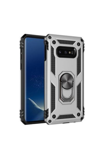 Rivor Samsung Galaxy S10e Uyumlu Kılıf Military Armour Yüzüklü Standlı Koruyu...
