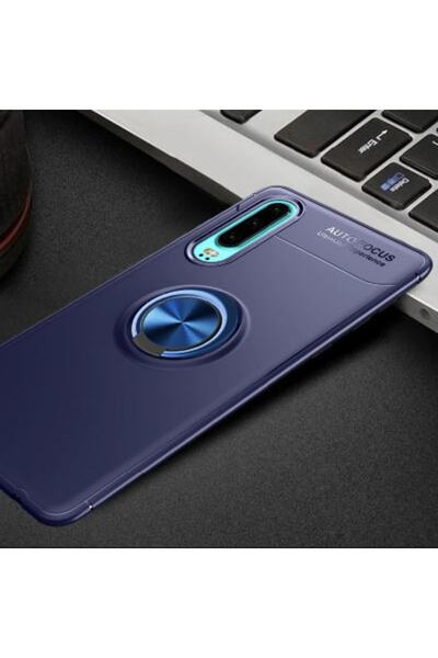 Rivor Huawei P30 Uyumlu Kılıf Kamera Korumalı Renkli Yüzüklü Standlı Koruyucu...