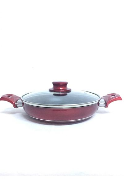 FAYA HOME 3-Piece Fireproof Non-Stick Teflon Glass Lid Pan Set 18-20-22 Cm