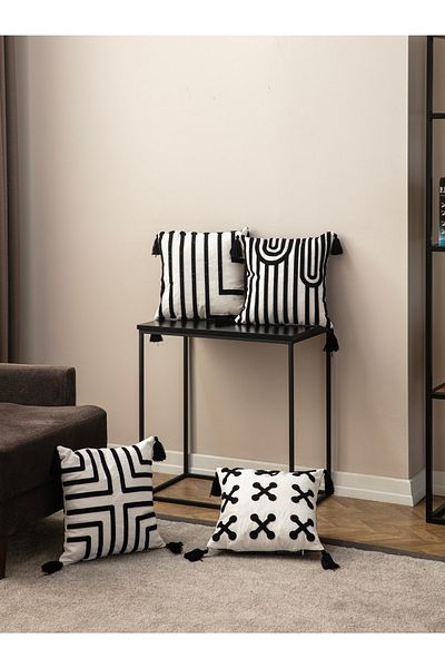 BUGİ HOME COLLECTİON Husă de pernă Premium Punch din 4 piese