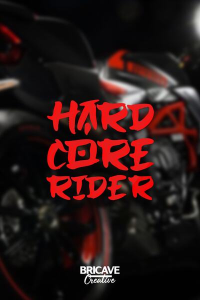 Bricave Hardcore Rıder Araba-motosiklet Sticker 15x14cm