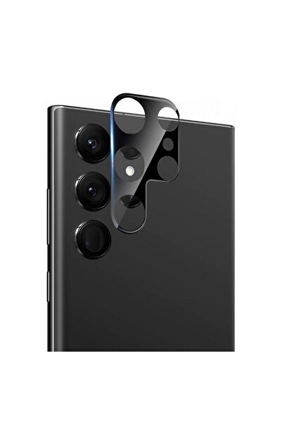 piblue زجاج حماية لعدسة الكاميرا لهاتف سامسونج جالاكسي S22 الترا V2 أسود