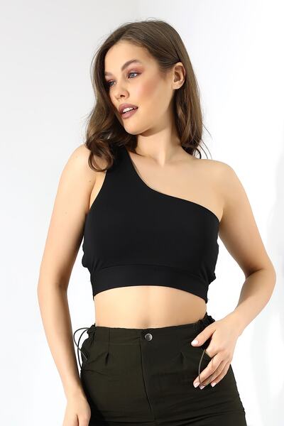 winmoda Бюстгальтер з одним плечем, з деталями / One Shoulder Bustier