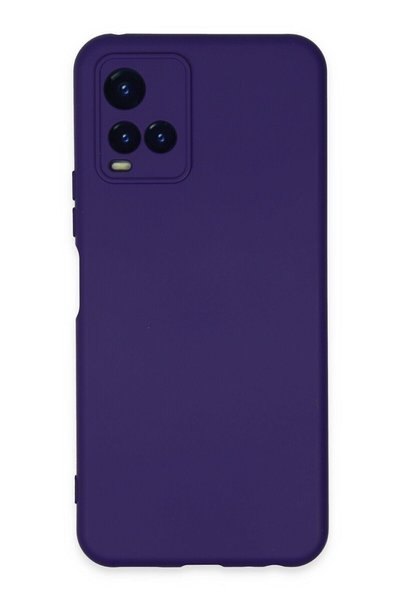 piblue جراب Vivo Y33s مصنوع من السيليكون باللون الأرجواني مع نانو من الداخل