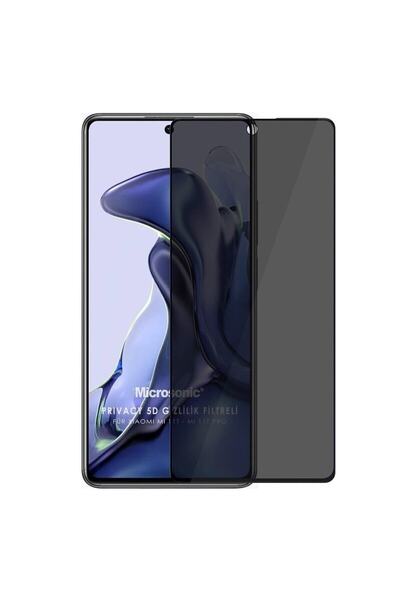 piblue واقي شاشة زجاجي لمرشح الخصوصية Xiaomi Mi 11t 5d باللون الأسود