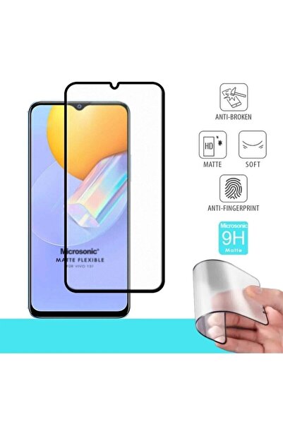 piblue واقي شاشة مرن من السيراميك غير اللامع من Vivo Y51a باللون الأسود