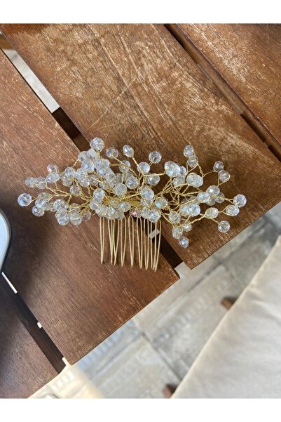 Pearly Handmade Cataramă din aur cu cristal alb